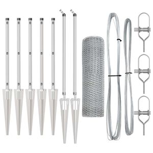 vidaXL Zaunpfosten Silber