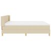 vidaXL Boxspringbett mit Matratze Creme 200 x 180 cm Polyester
