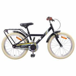 vidaXL Kinderfahrrad 18 Zoll f&uuml;r 5-7 Jahre alt Schwarz