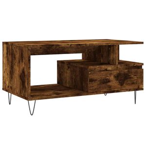 vidaXL Couchtisch R&auml;uchereiche 90x49x45 cm Holzwerkstoff