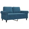 vidaXL 2-Sitzer-Sofa Blau 120 cm Samt