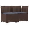 vidaXL 2-Sitzer Garten-Sofa mit Kissen Rattan-Look PP Braun