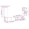 vidaXL TV-Schrankset 4 pcs Wei&szlig; Holzwerkstoff