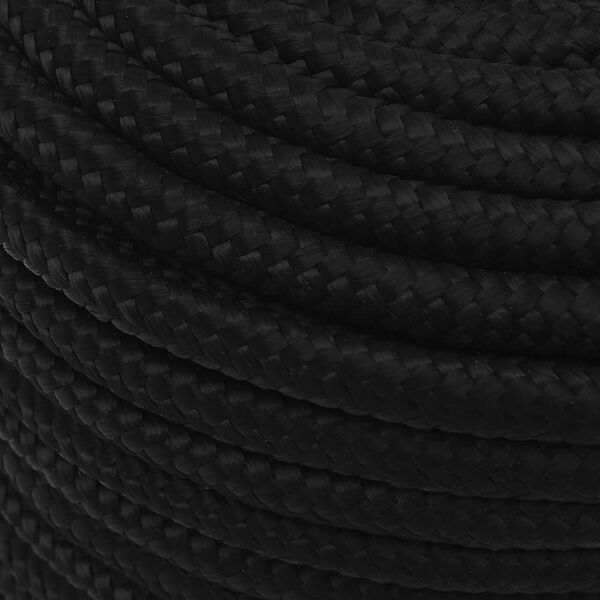 vidaXL Arbeitsseil Schwarz 14 mm 250 m Polyester