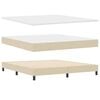 vidaXL Boxspringbett mit Matratze mit LED Creme 180 x 200 cm Stoff