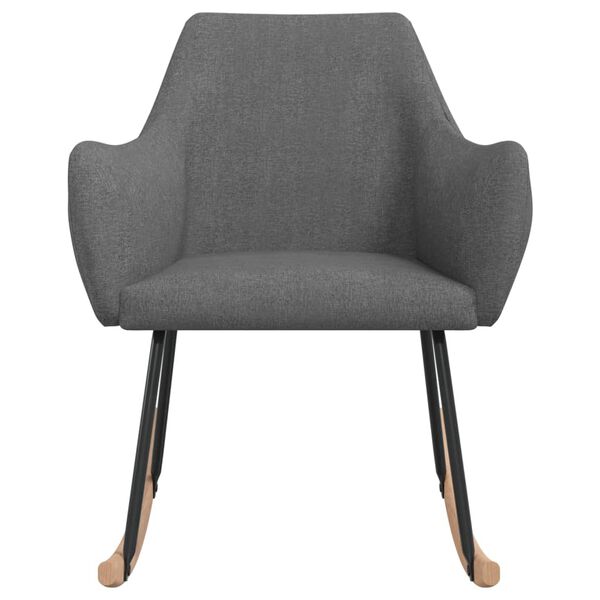 vidaXL Schaukelstuhl Dunkelgrau Stoff