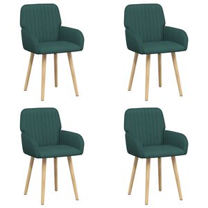 vidaXL Esszimmerst&uuml;hle 4 stk. Stoff Dunkelgr&uuml;n 56,5 x 50 x 87,5 cm