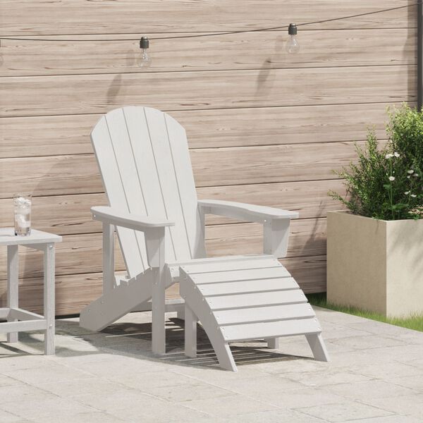 vidaXL Adirondack-Stuhl Weiß 74 x 82 x 92 cm HDPE