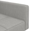 vidaXL Schlafsofa 2-Sitzer mit Hocker Hellgrau Mikrofasergewebe