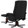 vidaXL Massage-Liegesessel mit Fußhocker Schwarz Kunstleder