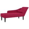 vidaXL Chaiselongue mit Kissen Weinrot Samt