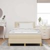 vidaXL Boxspringbett mit Matratze Creme 120 x 200 cm Stoff