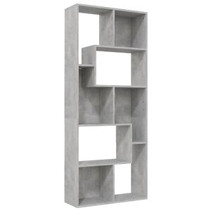 vidaXL B&uuml;cherregal Betongrau 67x24x161 cm Holzwerkstoff