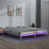 vidaXL Massivholzbett mit LEDs 140x190 cm