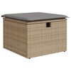 vidaXL 8-tlg. Garten-Sofagarnitur mit Kissen Beige Poly Rattan