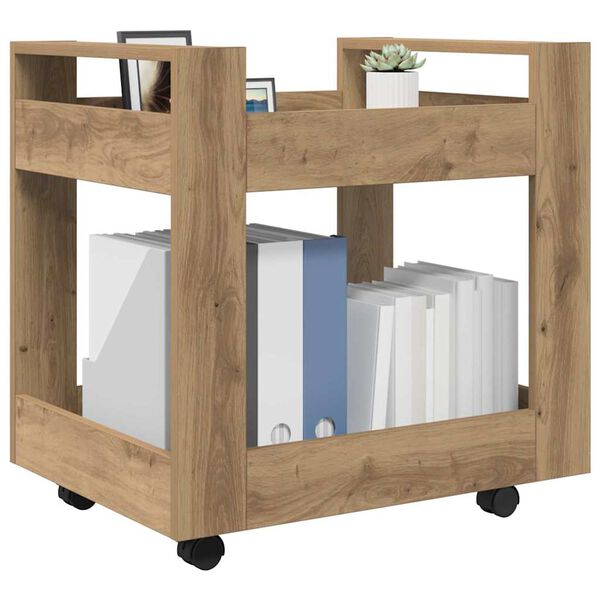 vidaXL Schreibtischwagen Artisan-Eiche 60 x 45 x 60 cm Holzwerkstoff