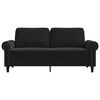 vidaXL 2-Sitzer-Sofa Schwarz 140 cm Samt