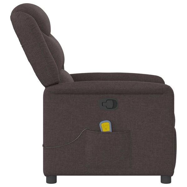 vidaXL Massagesessel Dunkelbraun Stoff