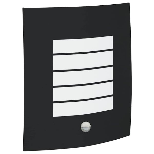 vidaXL Au&szlig;enwandleuchte Schwarz 23,5 x 9 x 26 cm Edelstahl und Plastik