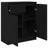 vidaXL Sideboard mit Schublade Schwarz Eichen-Optik 71x35x84 cm