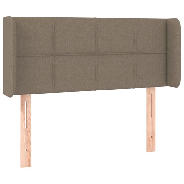 vidaXL Kopfteil mit Ohren Taupe 83x16x78/88 cm Stoff