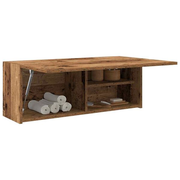 vidaXL Bad-Wandschrank Altholz-Optik 80x25x30 cm Holzwerkstoff