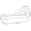 vidaXL Chaiselongue mit Nackenrolle Rosa Samt