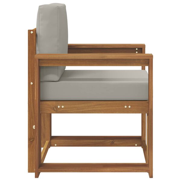 vidaXL Outdoor-Sofa Massives Akazienholz und Polyester