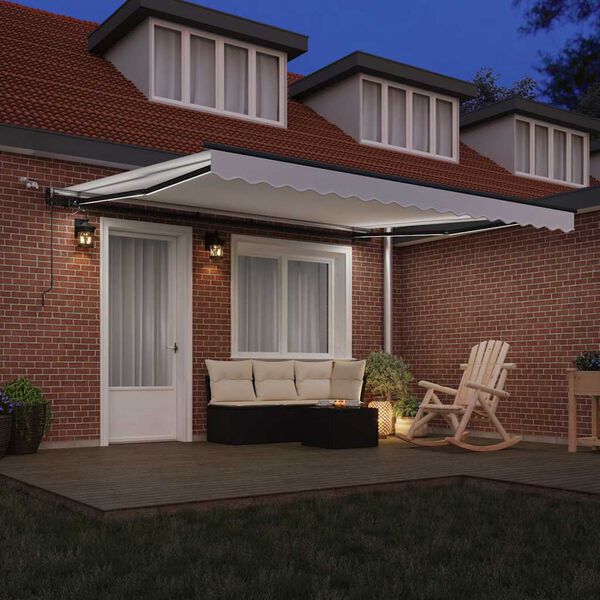 vidaXL Markisenstoff mit Wei&szlig; 400 x 300 cm Polyester