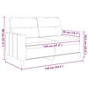 vidaXL 2-Sitzer-Sofa Hellgrau 120 cm Stoff