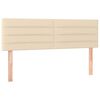 vidaXL Boxspringbett mit Matratze Creme 140x190 cm Stoff
