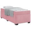 vidaXL Bettrahmen mit Matratze Rosa 90 x 200 cm Stoff