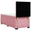 vidaXL Boxspringbett mit Matratze Rosa 90x190 cm Samt