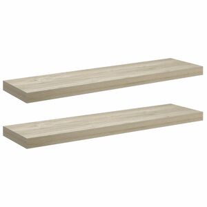 vidaXL Schweberegale 2 Stk. Eichen-Optik 90x23,5x3,8 cm MDF