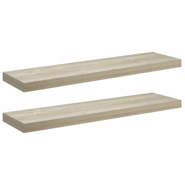vidaXL Schweberegale 2 Stk. Eichen-Optik 90x23,5x3,8 cm MDF