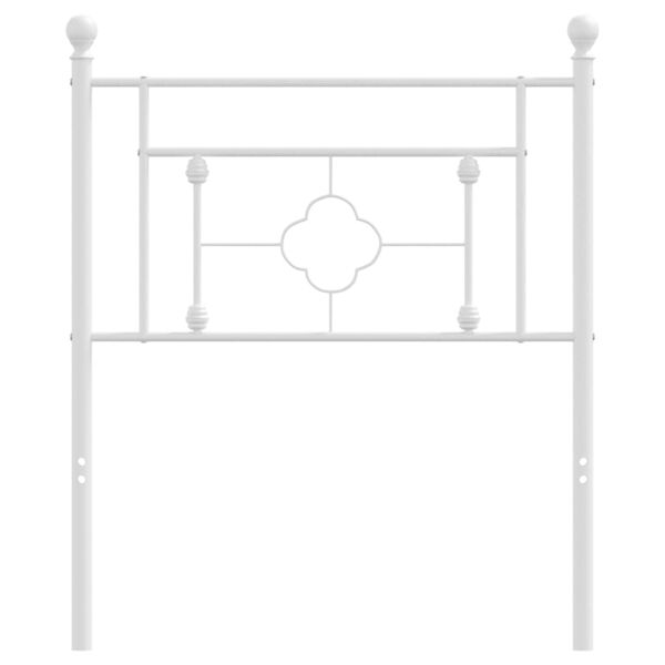vidaXL Kopfteil Metall Weiß 80 cm