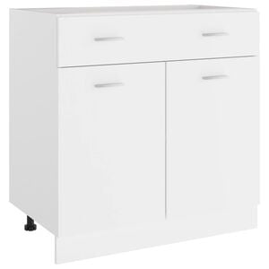 vidaXL Schubunterschrank Lyon Wei&szlig; 80x46x81,5 cm Holzwerkstoff