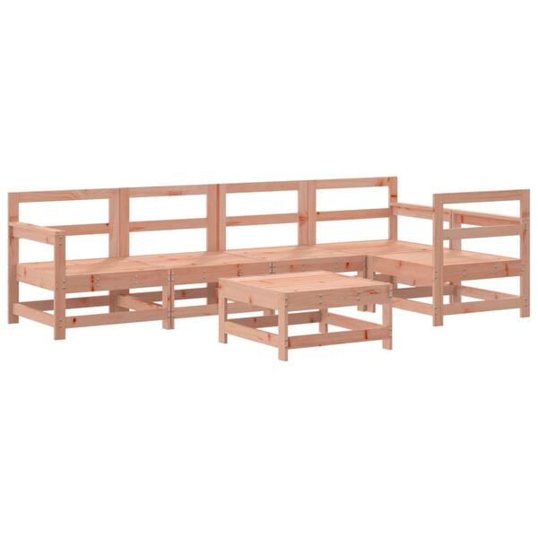 vidaXL 6-tlg. Garten-Lounge-Set mit Kissen Massivholz Douglasie