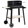 vidaXL Holzkohlegrill Standgrill mit R&auml;dern