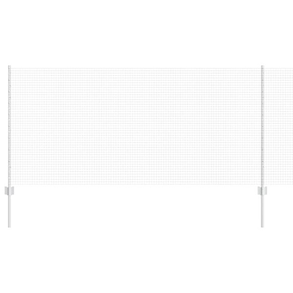 vidaXL Zaun mit Pfosten Silber 1 x 10 m Stahl