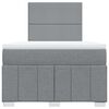 vidaXL Boxspringbett mit Matratze Hellgrau 120x190 cm Stoff