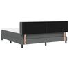 vidaXL Boxspringbett mit Matratze Dunkelgrau 200 x 180 cm Polyester