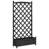 vidaXL Pflanzk&uuml;bel mit Spalier Schwarz 90x35x180 cm Massivholz Tanne