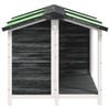 vidaXL Hundeh&uuml;tte Grau 96x87x80,5 cm Massivholz Kiefer