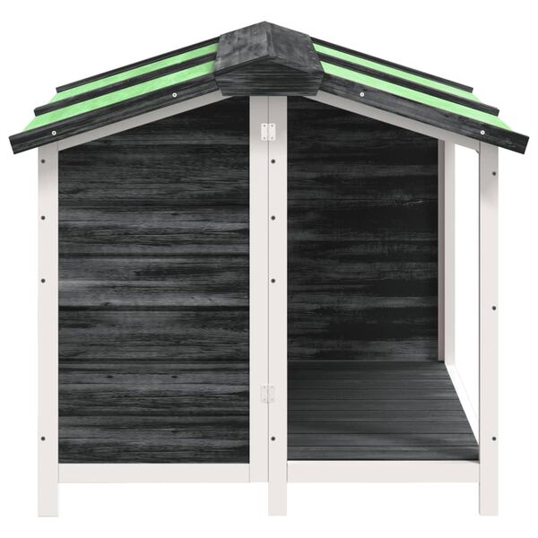 vidaXL Hundeh&uuml;tte Grau 96x87x80,5 cm Massivholz Kiefer