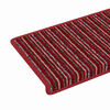 vidaXL Selbstklebende Treppenschoner 15 pcs Rot 65 x 21 x 4 cm