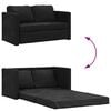vidaXL Bodensofa mit Schlaffunktion Schwarz 122x204x55 cm Samt