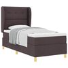 vidaXL Boxspringbett mit Matratze Dunkelgrau 90x190 cm Dunkelbraun