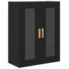 vidaXL Wandschrank Schwarz Eichen-Optik 69,5 x 34 x 90 cm
