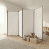 vidaXL 5-tlg. Paravent Wei&szlig; 433x180 cm Stoff